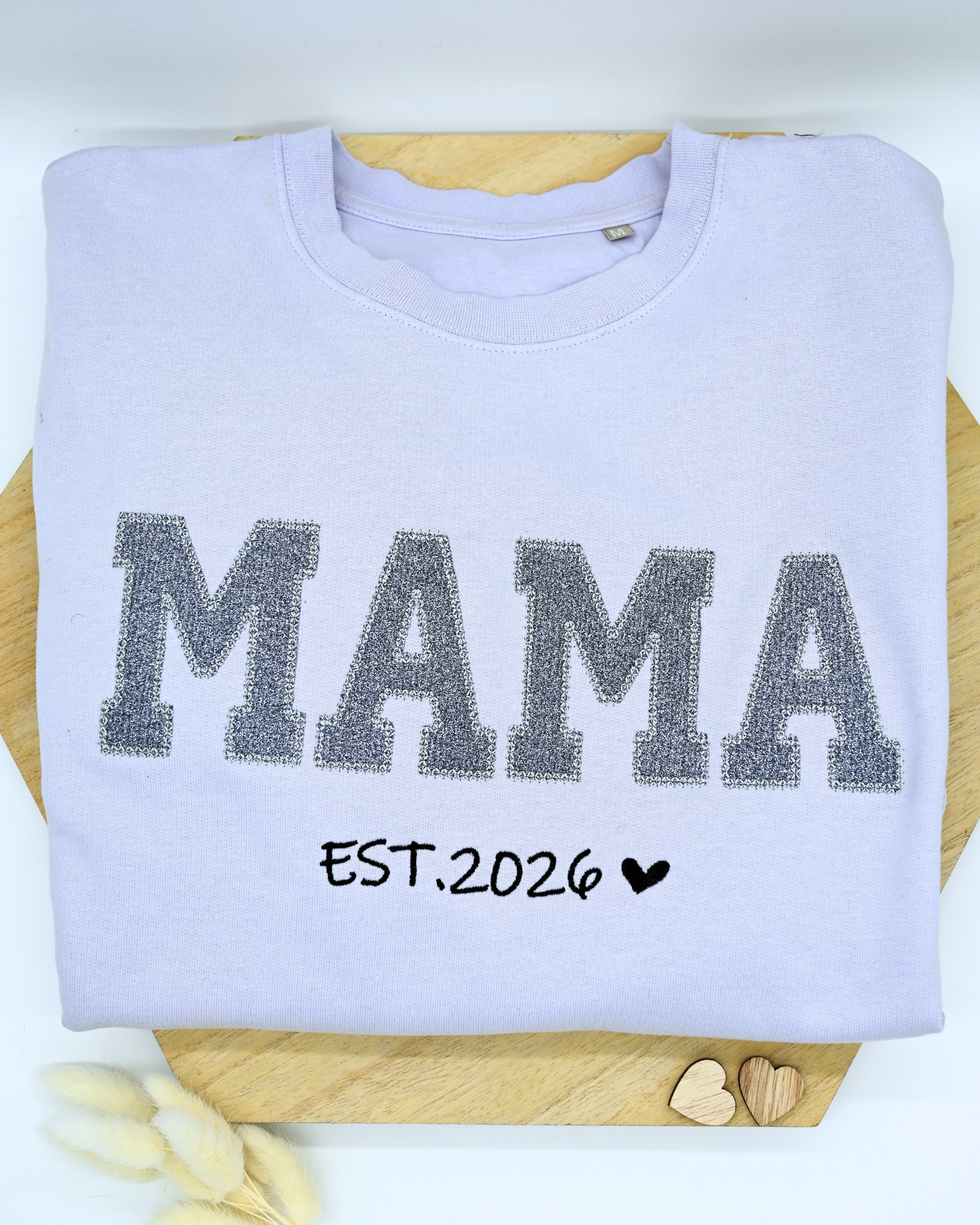 „Mama“ Sweatshirt mit Glitzer